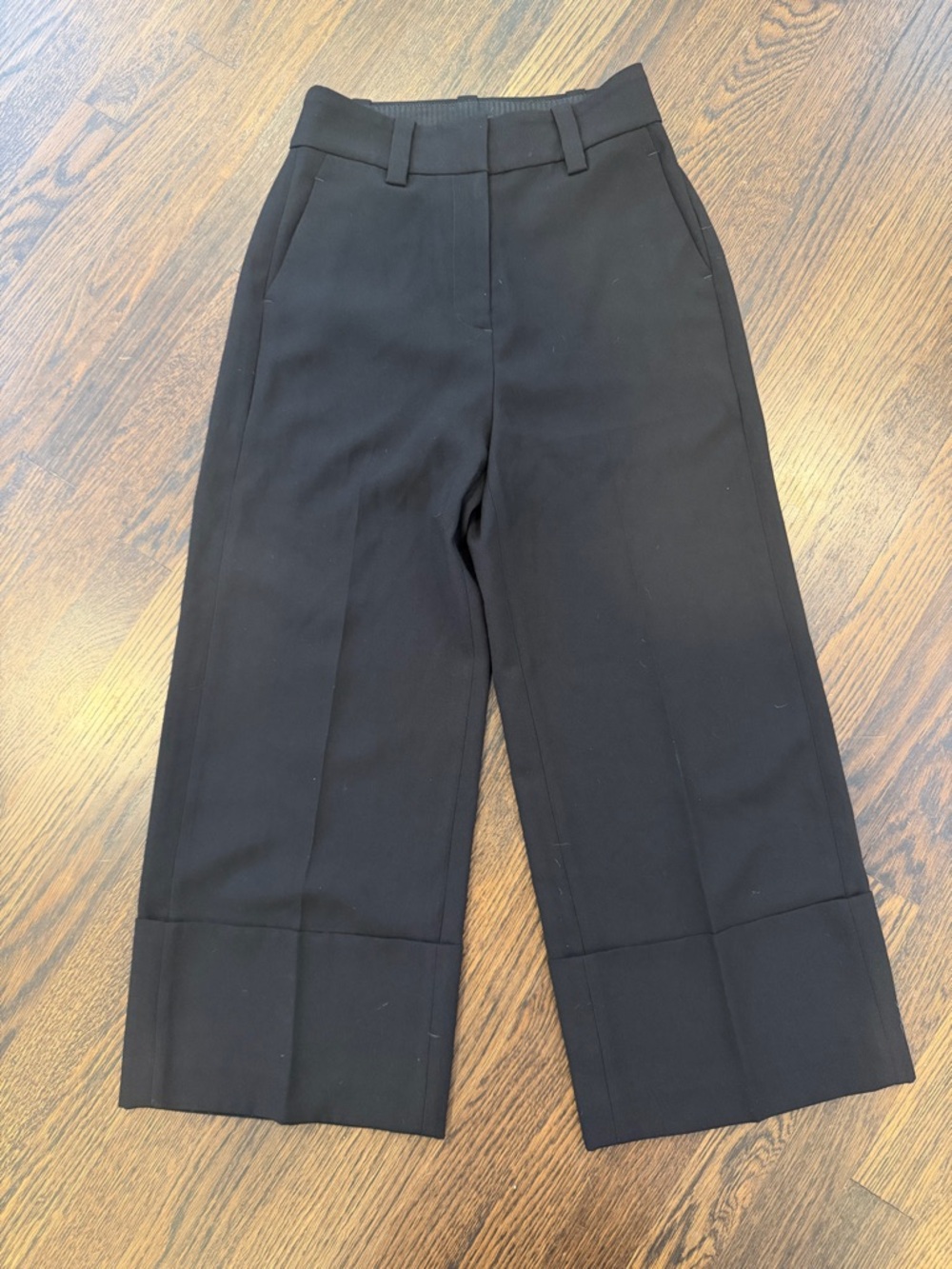 J. Crew Black Wide-Leg Crop Pants